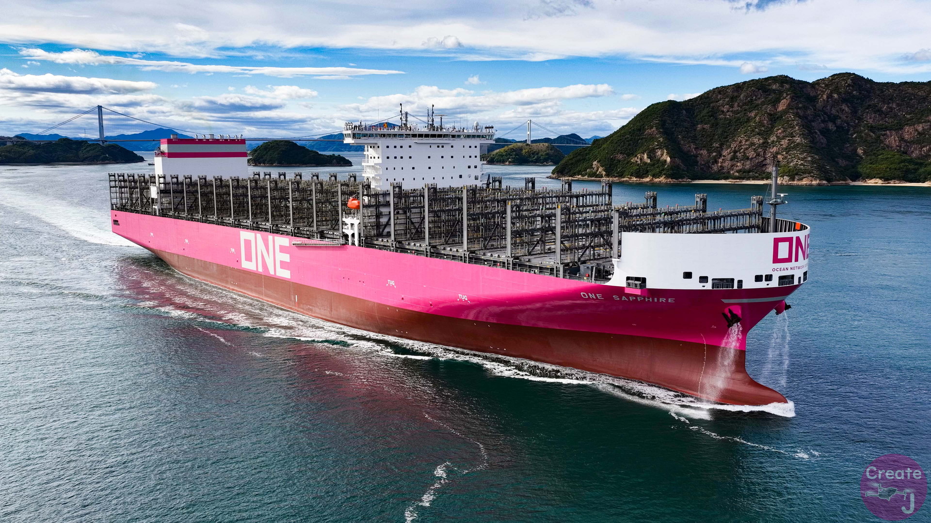 海上公試完了して帰還「 ONE SAPPHIRE 」ONE向け13,700TEU