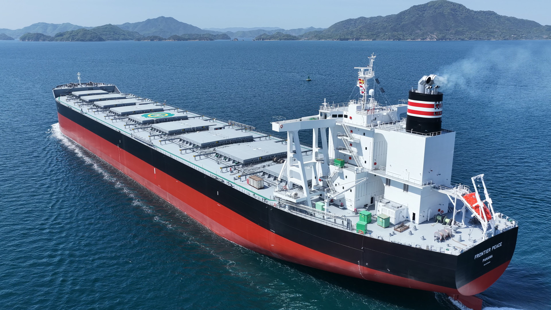 ファンネルマークは日本郵船「 FRONTIER PEACE 」海上公試 Sea Trial